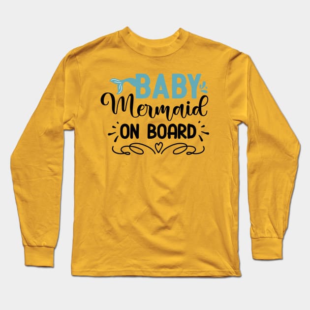 Baby mermaid on board Long Sleeve T-Shirt by Oosters